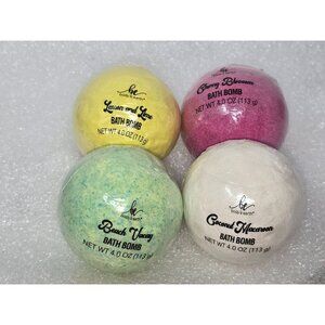 Be Body & Earth Bath Bomb Set Cherry Blossom Lemon & Lime Beach Vacay Coconut